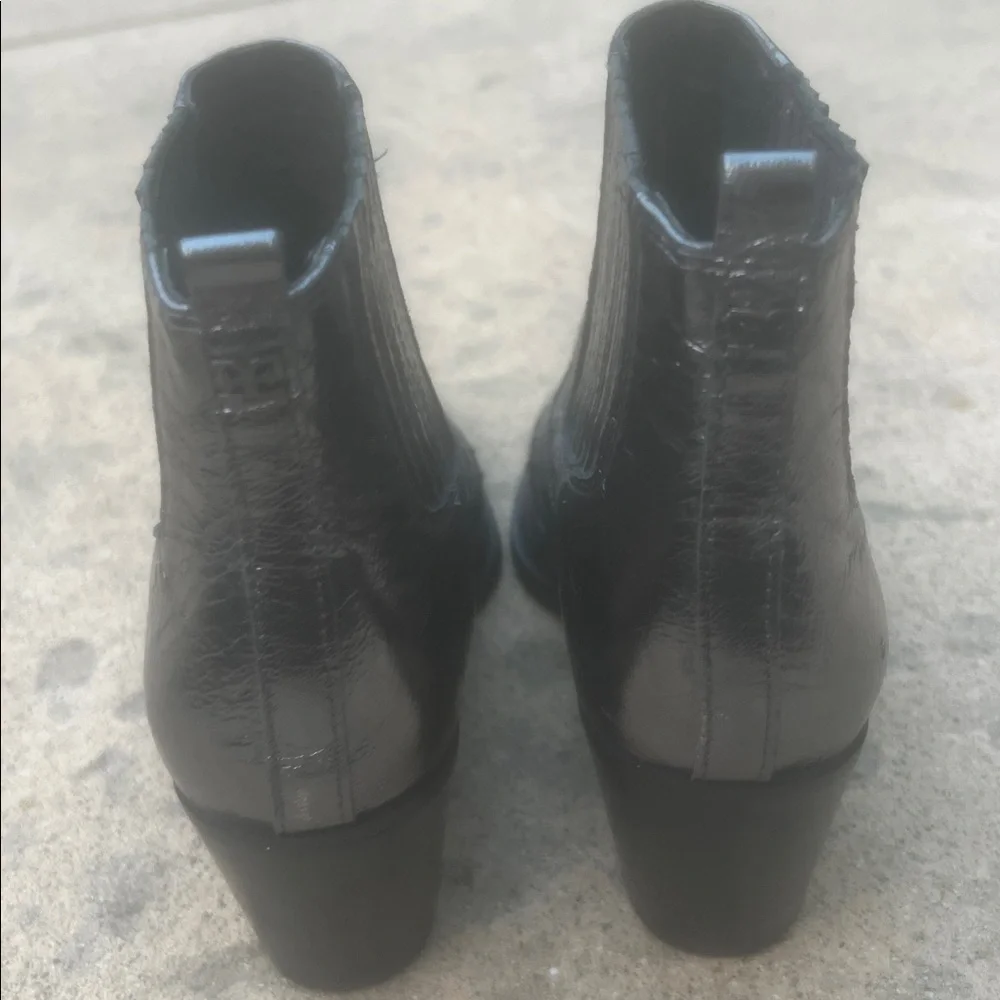 Sam Edelman Winona Shimey Metallic Weterm Ankle Cowgirl Bootie Size 7.5